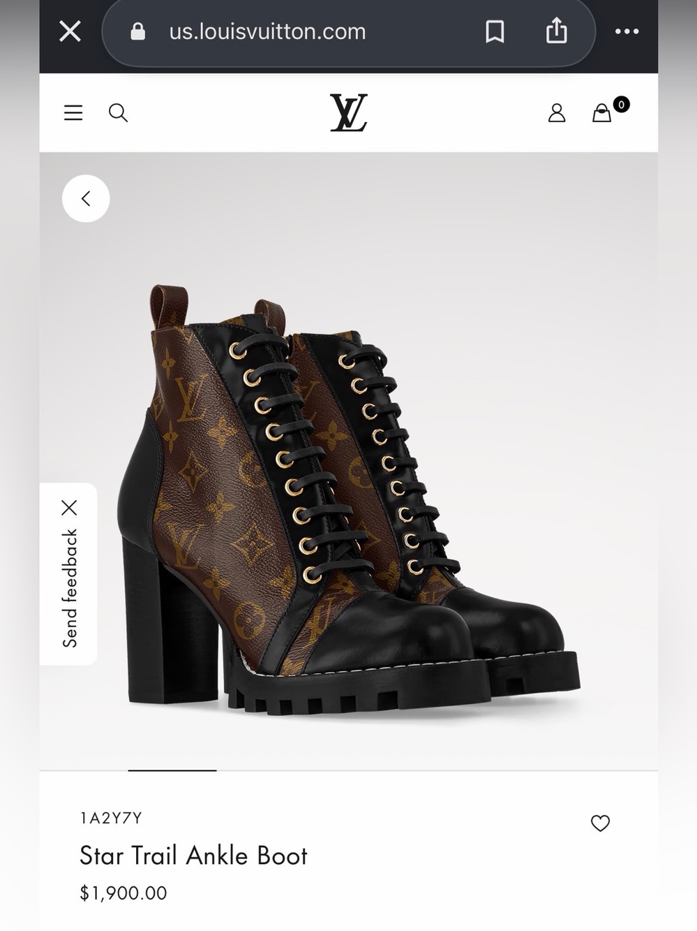 $1,900 Louis Vuitton Monogram Star Trail Ankle Boot โ Brown & Black